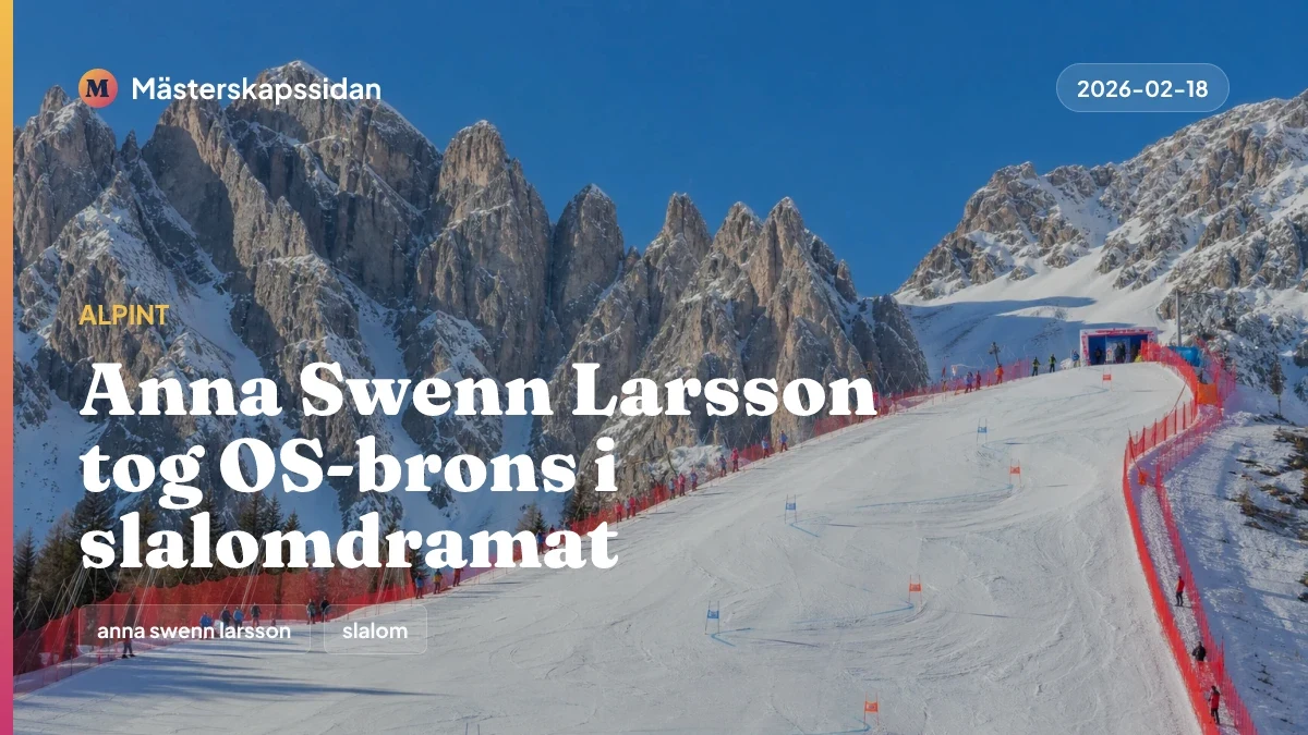 Bildkort för Anna Swenn Larsson tog OS-brons i slalomdramat.