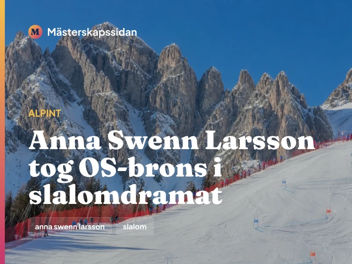 Bildkort för Anna Swenn Larsson tog OS-brons i slalomdramat.