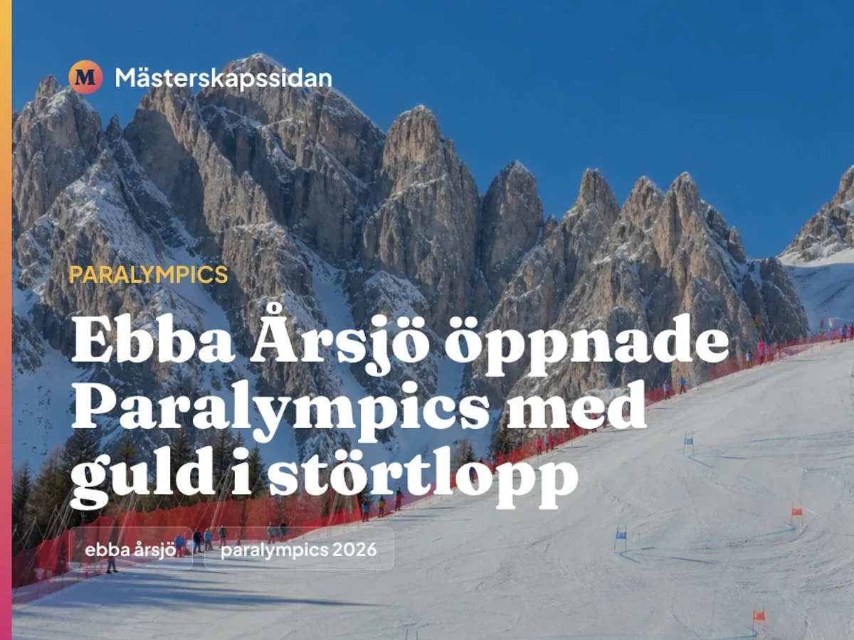Bildkort för Ebba Årsjö öppnade Paralympics med guld i störtlopp.