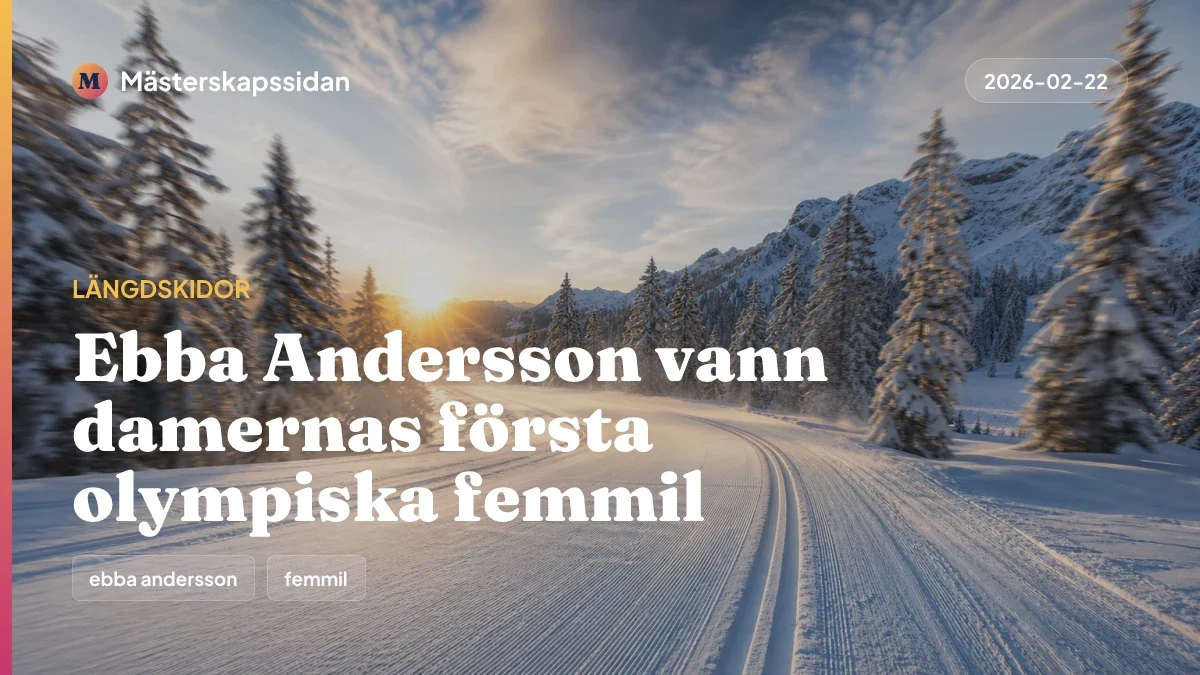 Bildkort för Ebba Andersson vann damernas första olympiska femmil.