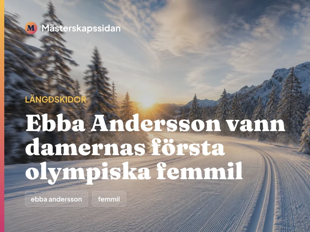 Bildkort för Ebba Andersson vann damernas första olympiska femmil.