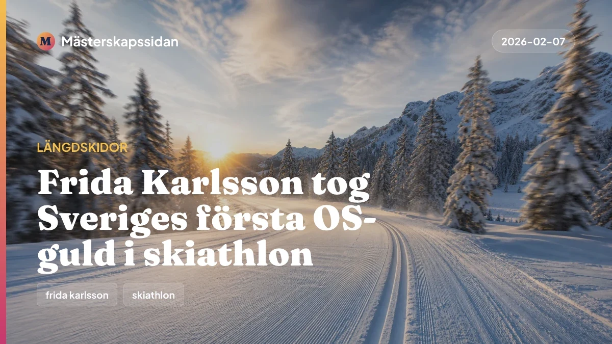 Bildkort för Frida Karlsson tog Sveriges första OS-guld i skiathlon.