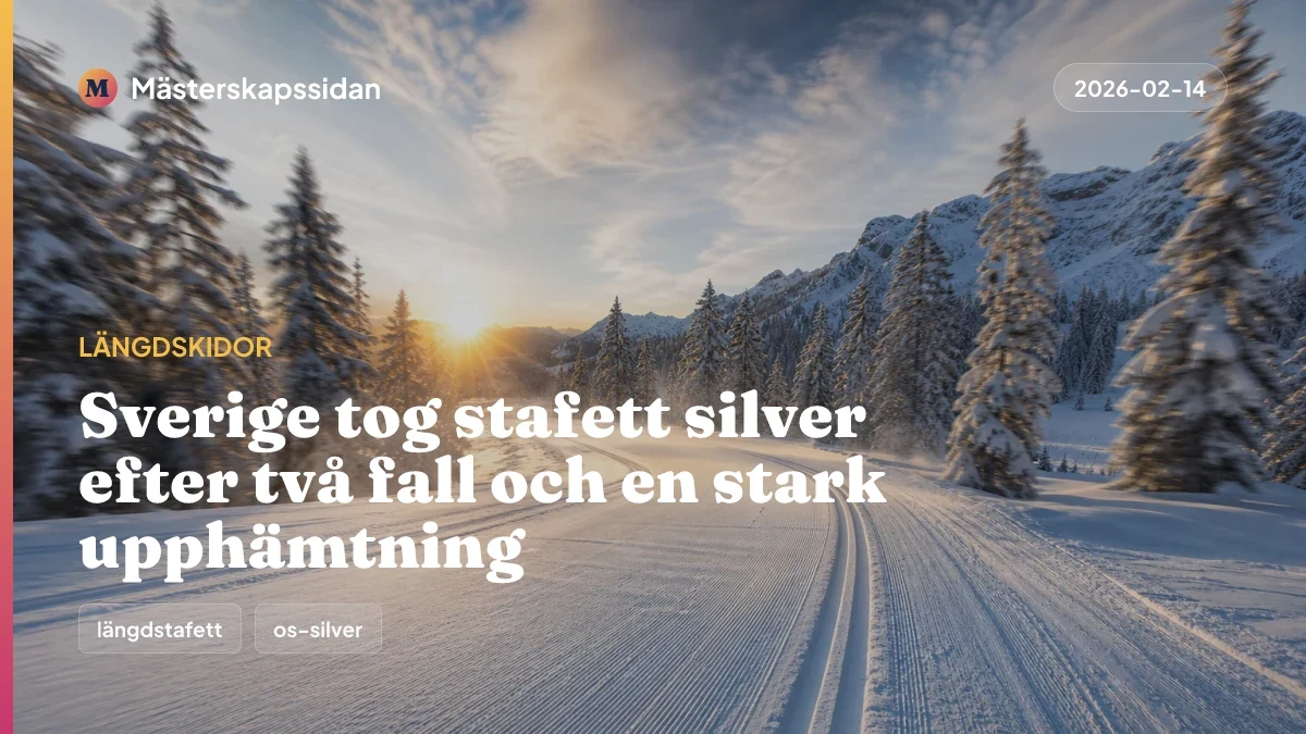 Bildkort för Sverige tog stafett silver efter två fall och en stark upphämtning.