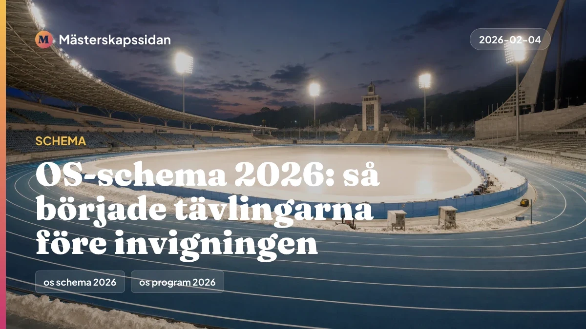 Bildkort för OS-schema 2026: så började tävlingarna före invigningen.