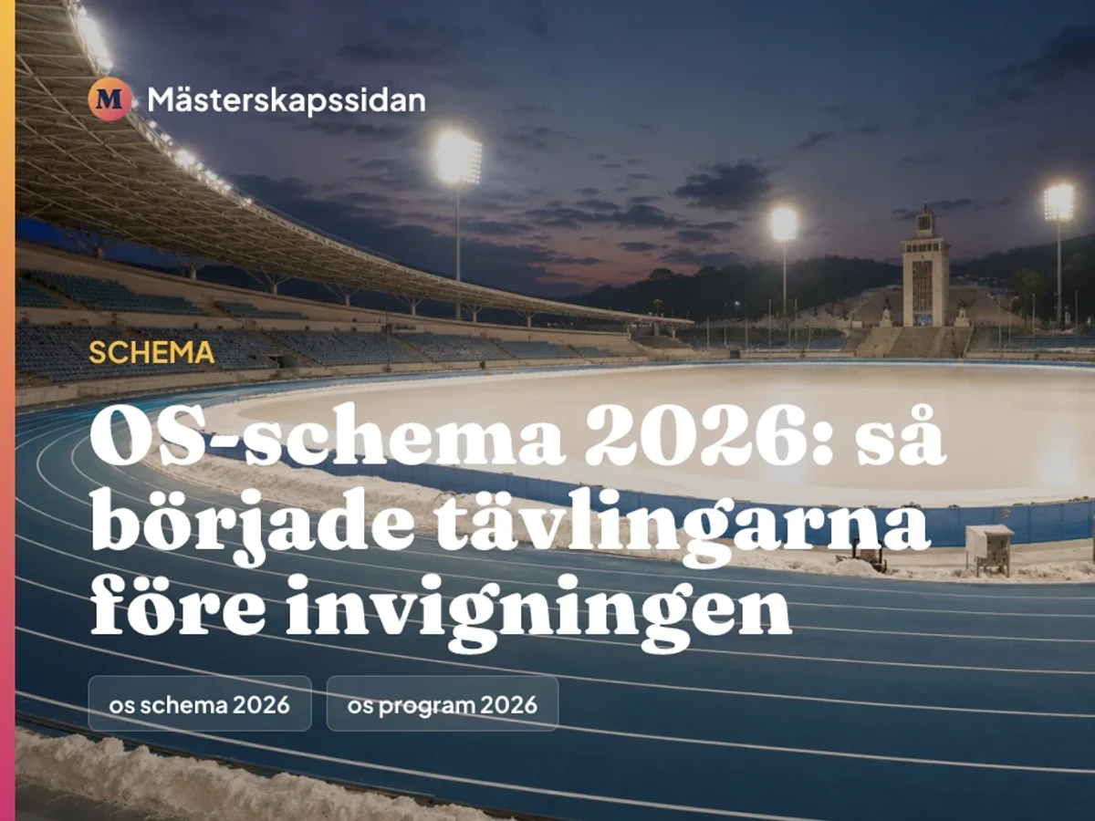 Bildkort för OS-schema 2026: så började tävlingarna före invigningen.