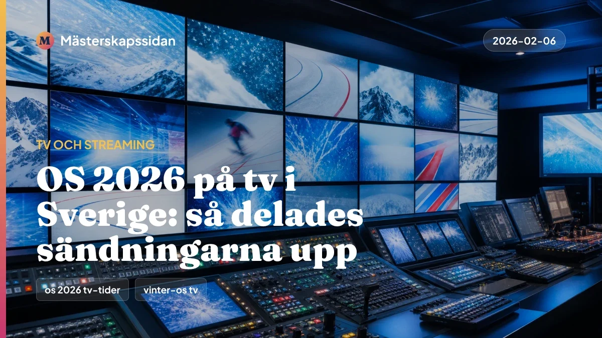 Bildkort för OS 2026 på tv i Sverige: så delades sändningarna upp.