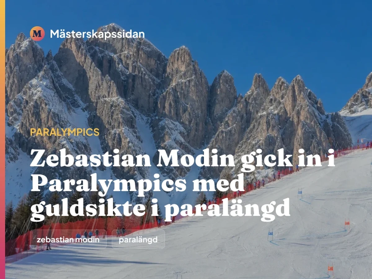 Bildkort för Zebastian Modin gick in i Paralympics med guldsikte i paralängd.