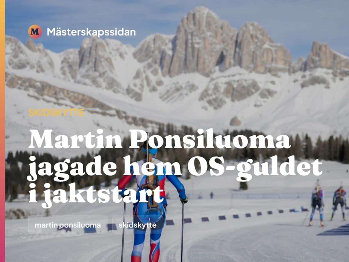 Bildkort för Martin Ponsiluoma jagade hem OS-guldet i jaktstart.