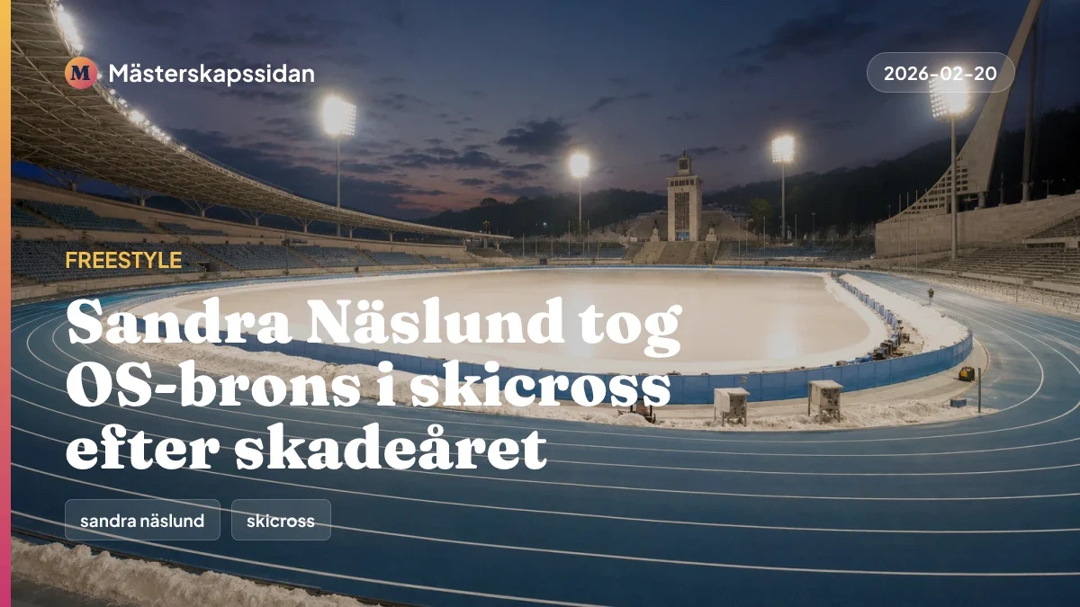 Bildkort för Sandra Näslund tog OS-brons i skicross efter skadeåret.