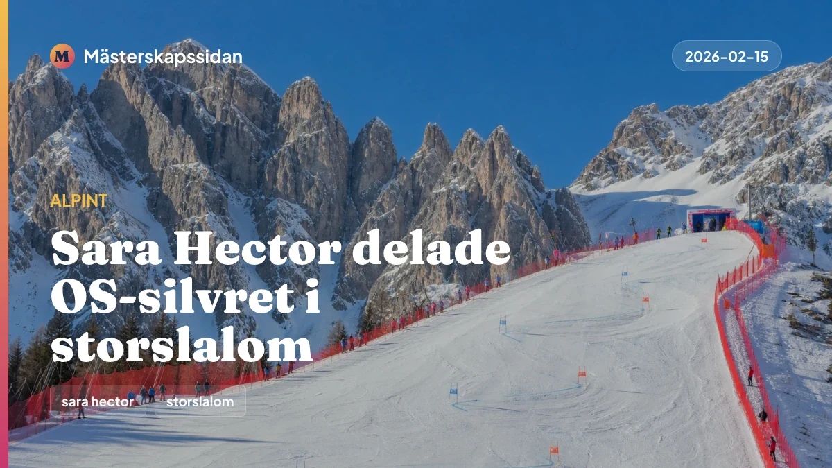 Bildkort för Sara Hector delade OS-silvret i storslalom.