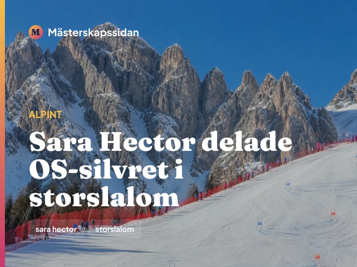Bildkort för Sara Hector delade OS-silvret i storslalom.