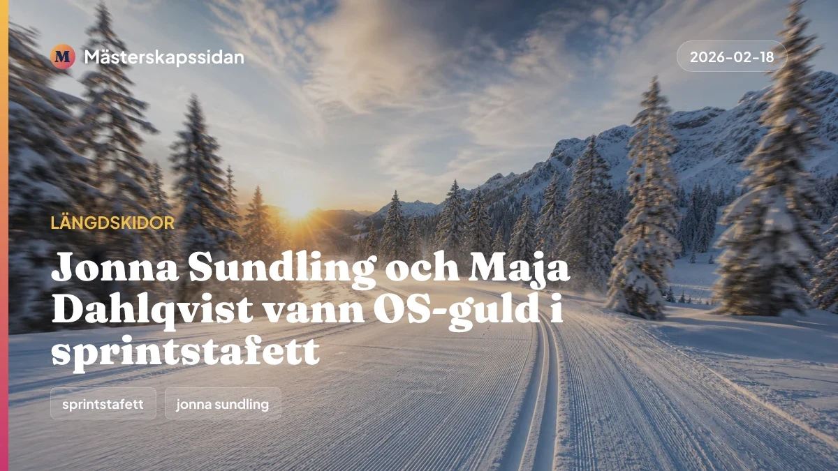 Bildkort för Jonna Sundling och Maja Dahlqvist vann OS-guld i sprintstafett.