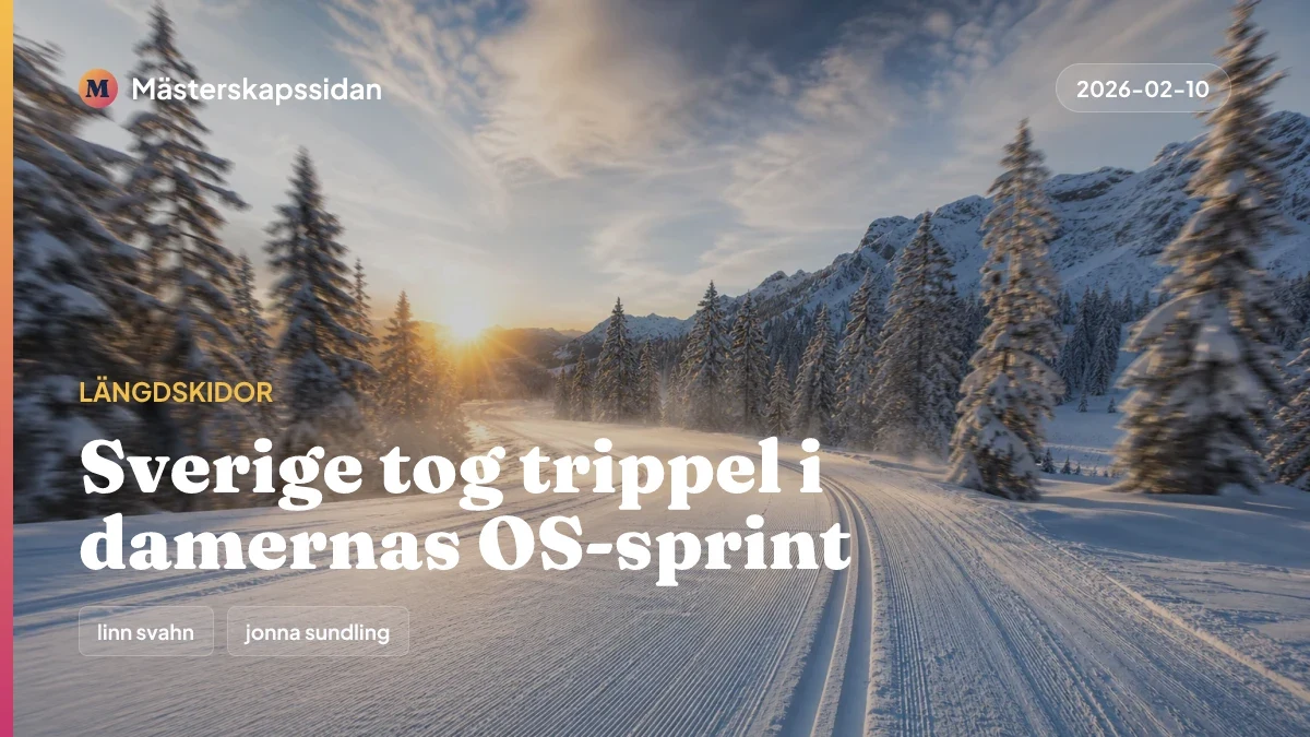 Bildkort för Sverige tog trippel i damernas OS-sprint.