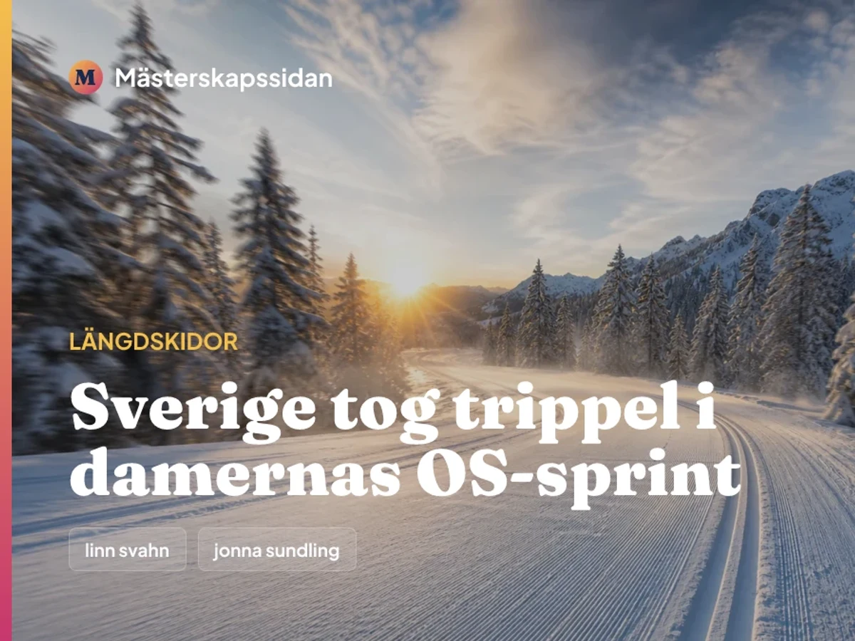 Bildkort för Sverige tog trippel i damernas OS-sprint.