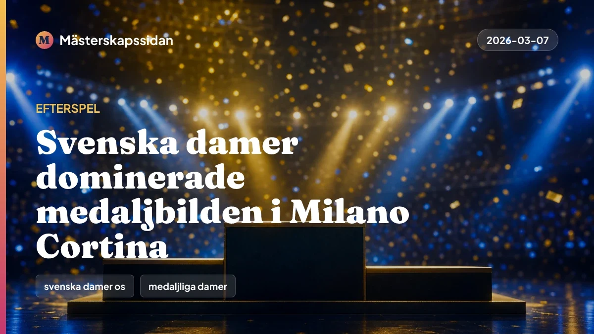 Bildkort för Svenska damer dominerade medaljbilden i Milano Cortina.