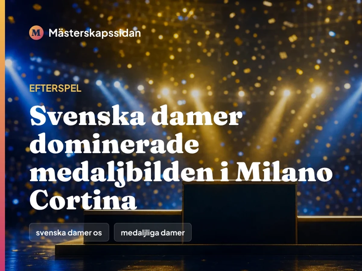 Bildkort för Svenska damer dominerade medaljbilden i Milano Cortina.