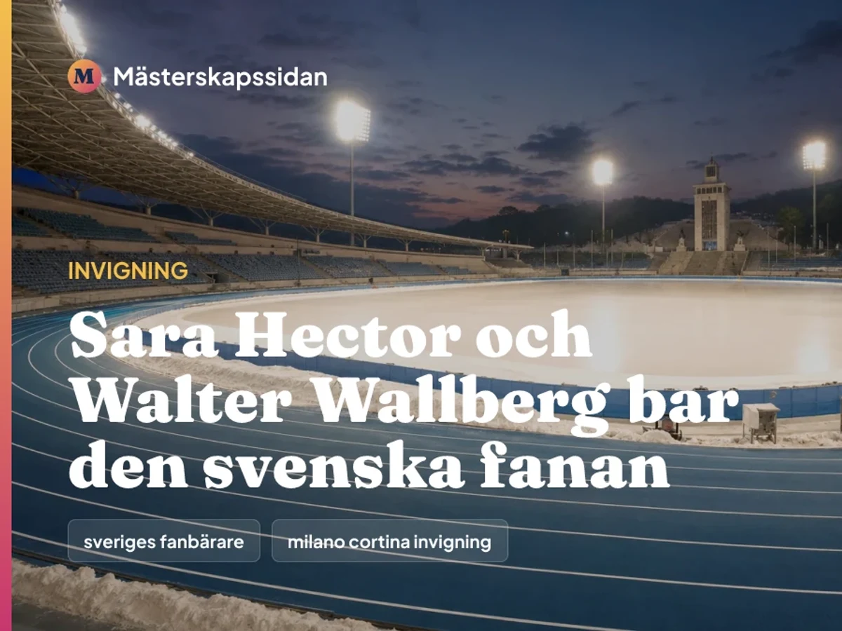 Bildkort för Sara Hector och Walter Wallberg bar den svenska fanan.