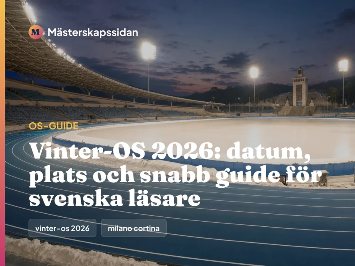 Bildkort för Vinter-OS 2026: datum, plats och snabb guide för svenska läsare.