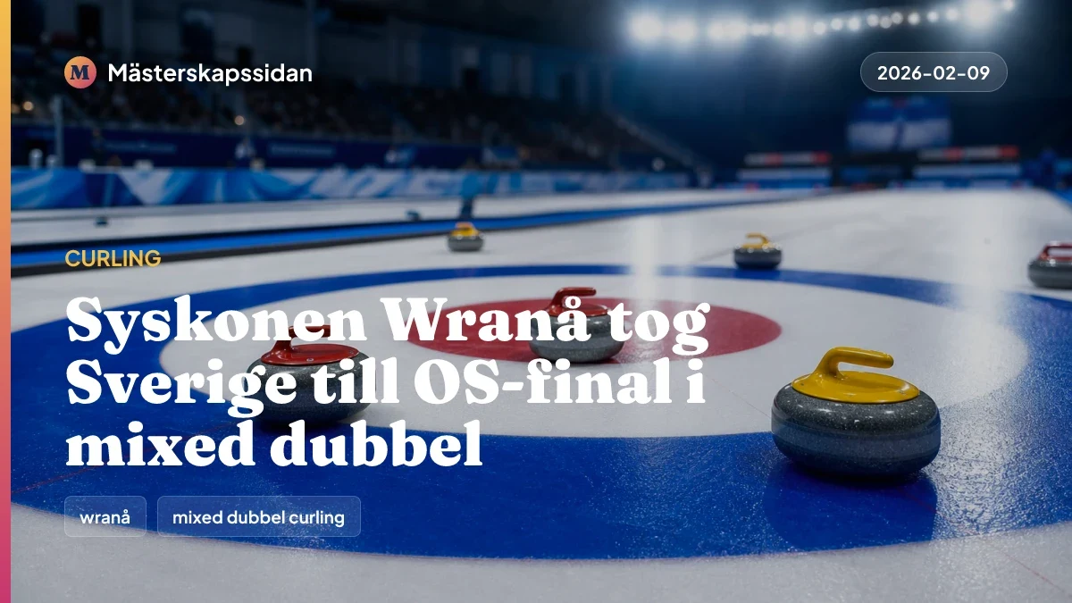 Bildkort för Syskonen Wranå tog Sverige till OS-final i mixed dubbel.
